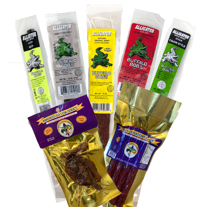7 piece Beginner's Ultimate Sampler - One of each Alligator flavor - Try them all with the Beginner's Ultimate Alligator Sampler