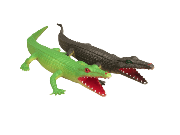 brown and green plastic gator