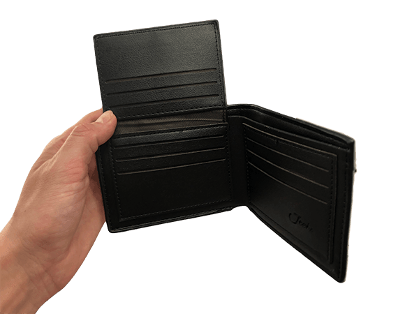 crocodile leather black brown wallet