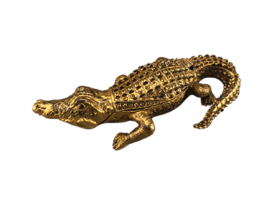 golden alligator decorative box