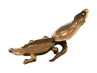 golden alligator decorative box