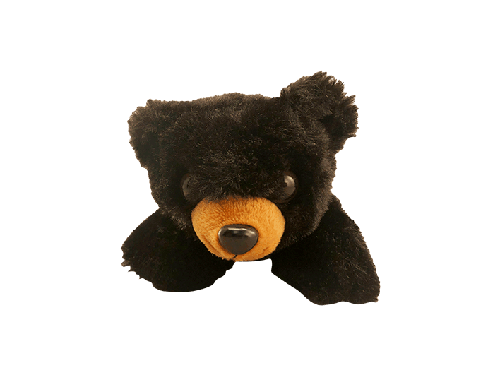 Small stuffed top black bear