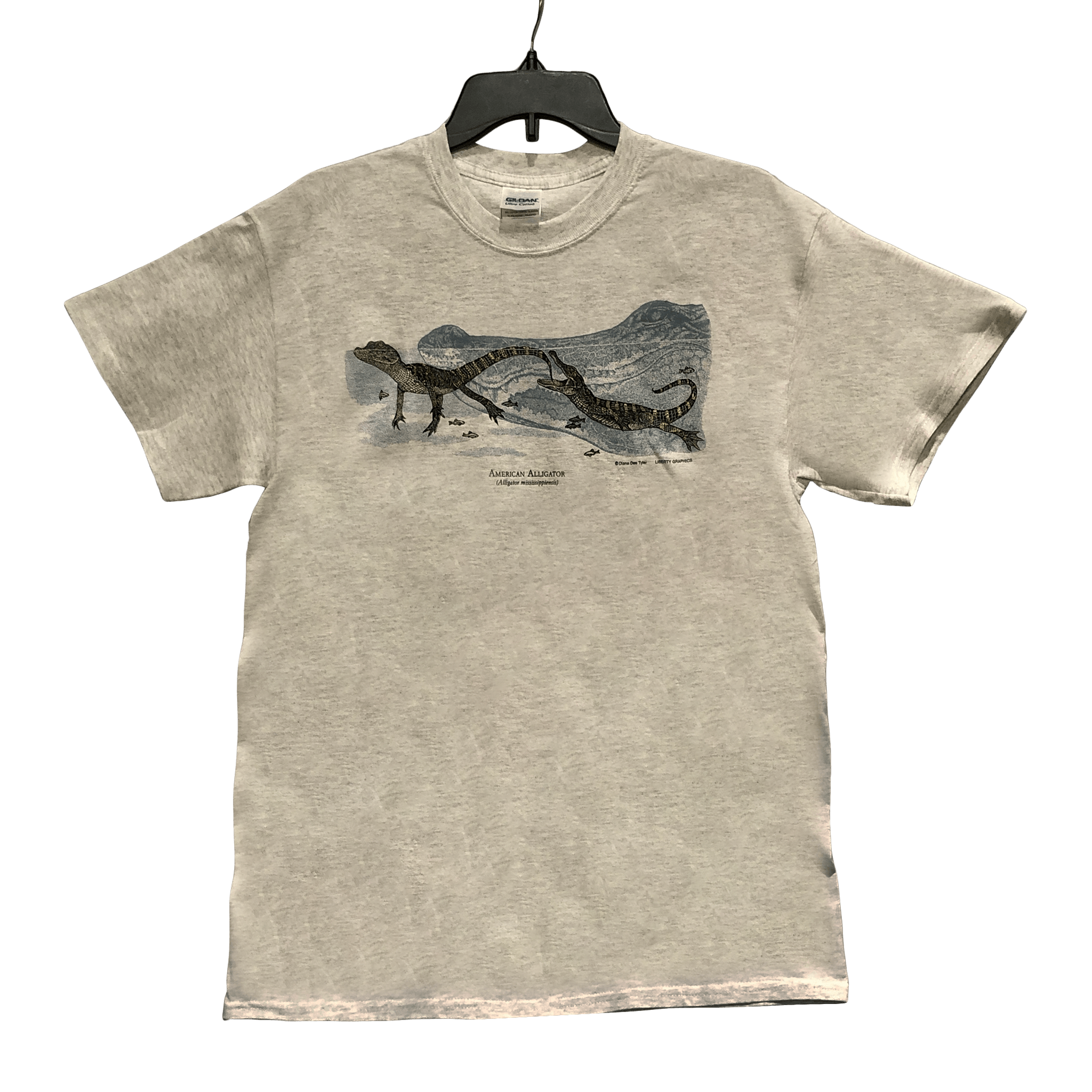 Baby Alligators T-Shirt (Adult) - Do you see all three gators? Mom too? Only S shirts remain of this beautiful but discontinued design.