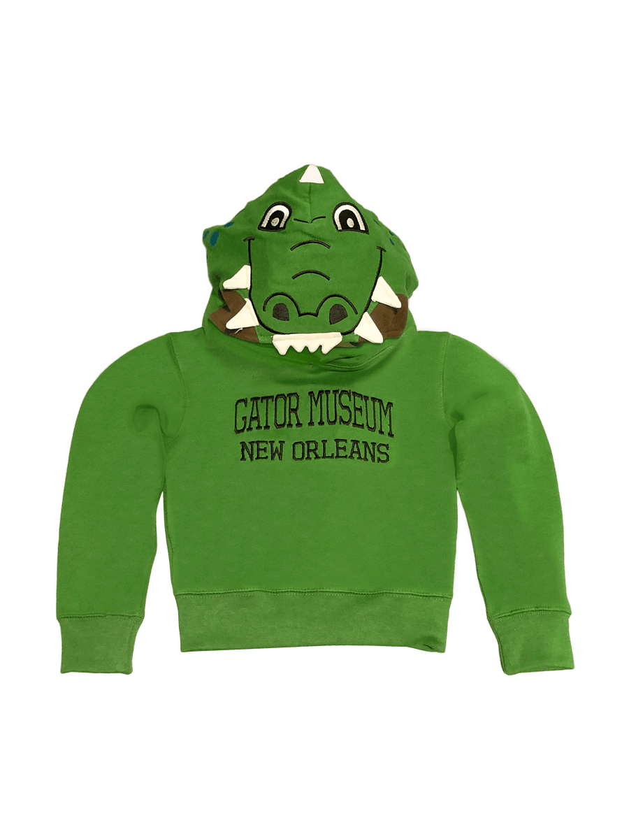 Gator Museum New Orleans Alligator Hoodie with cool face on the