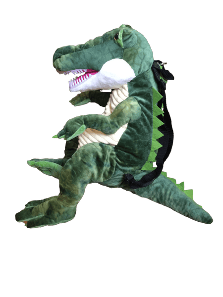 Realistic Huggable Alligator Backpack w/ Teeth