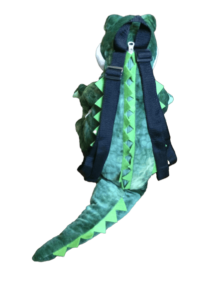 Realistic Huggable Alligator Backpack w/ Teeth