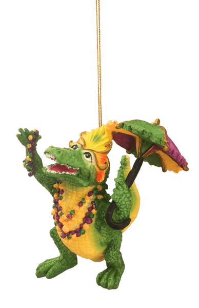 Alligator with headpiece and beads