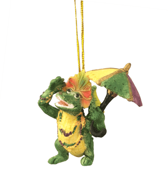 Alligator with headpiece and beads