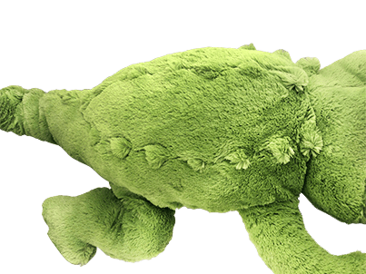 Super soft extra large plush alligator pillow