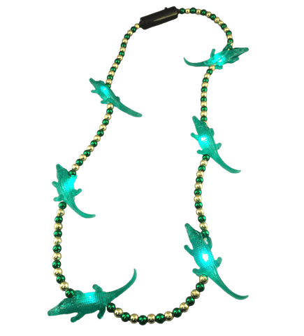 Light-up Mardi-gator beads