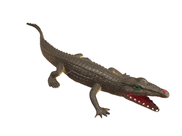 brown and green plastic gator