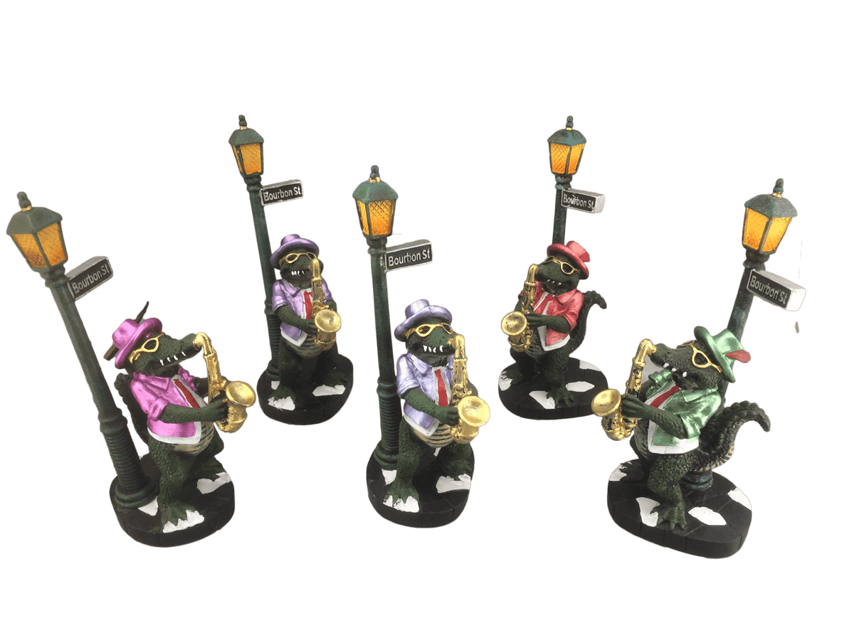 Top Hat & Sax Gator Figurine | Alligator King Top Hat & Sax Gator Figurine | Alligator King
