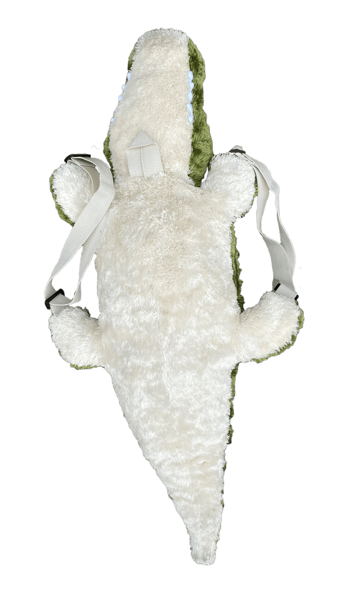Puzzled Stylish Plush Backpack, Alligator