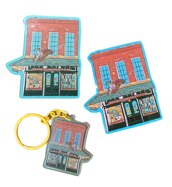 NEW! Alligator Museum "Little Histories" Key Rings, Magnets and Stickers by Sam Nga Blum