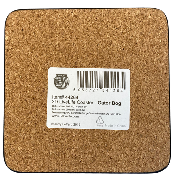 3D Gator Bog Square Coaster