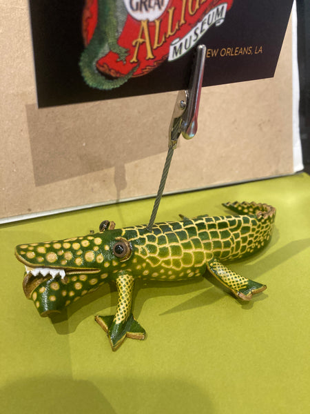 Sculpted Leather Alligator Clip - Photo Holder