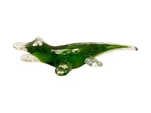9 1/2” Art Glass Alligator Figurine