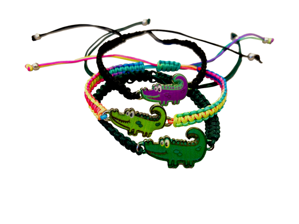 Cute Alligator Bracelet - Adjustable Cord