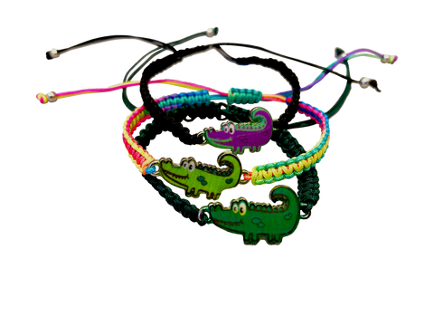 Cute Alligator Bracelet - Adjustable Cord