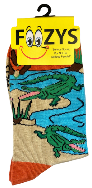 Purple or Orange Women's Socks with Lively Green Gators