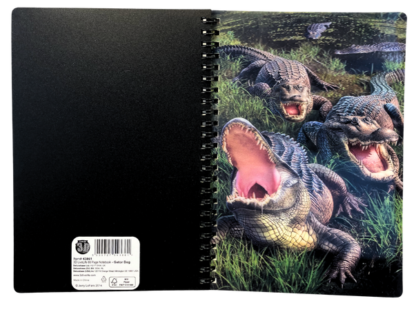 3D Gator Bog Spiral Notebook (8x5.5in)