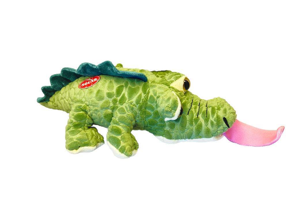 Stuffed Alligator with a Crazy Stick Out Tongue and Sound Stuffed Alligator with a Crazy Stick Out Tongue and Sound