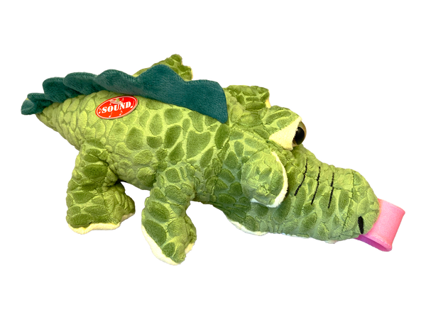 Stuffed Alligator with a Crazy Stick Out Tongue and Sound!
