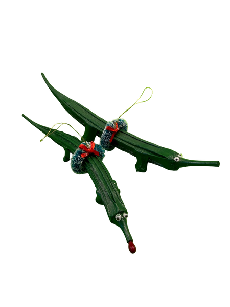 Gator Okra Ornaments - a true Louisiana craft masterpiece!