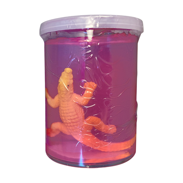 Alligator Toy in Colorful Slimy Putty