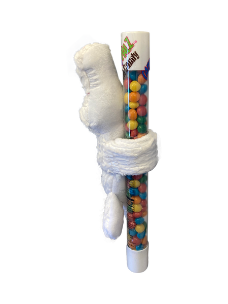 Candy Palz - Green, White, Rainbow Plush with Candy Tube