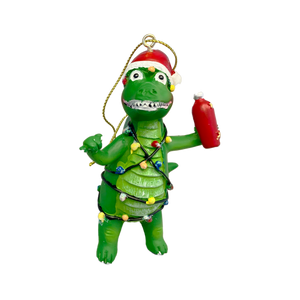 Crazy Gators: Wine Bottle and Wrapped in Lights or Carrying a Beach Ball