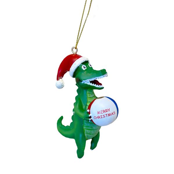 Crazy Gators: Wine Bottle and Wrapped in Lights or Carrying a Beach Ball