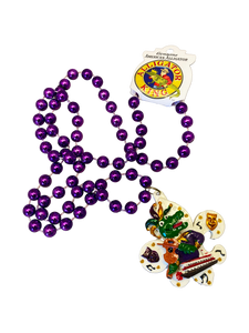 Jester Alligator on Fleur de Lis Medallion Beads