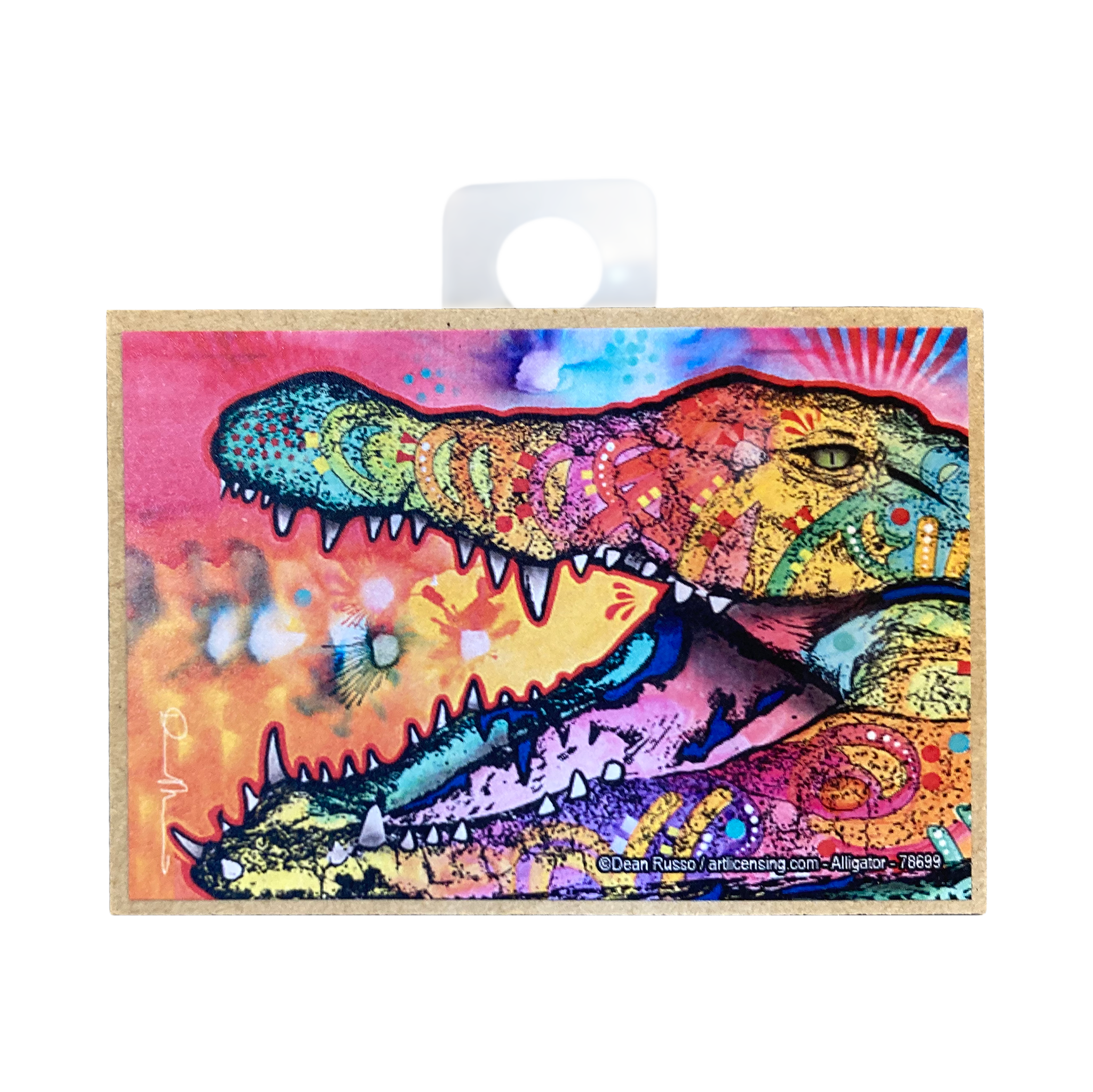 Multicolor Alligator Wood Magnet