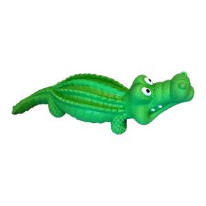 Rubber alligator dog toy deals