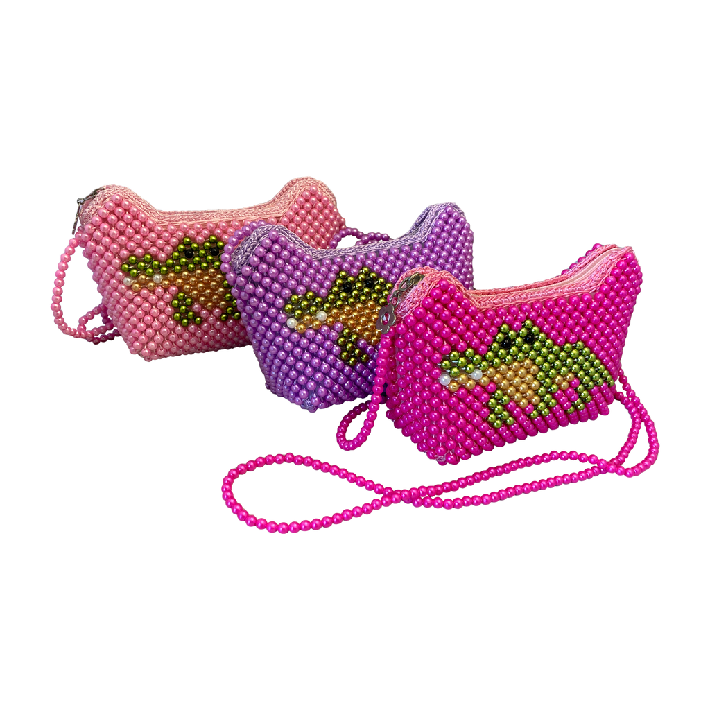 Lovely and high quality Pearl Purse with Alligator design Now in Pur Alligator King