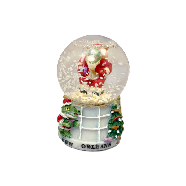 Mini Snow Globe w/ Santa Gator