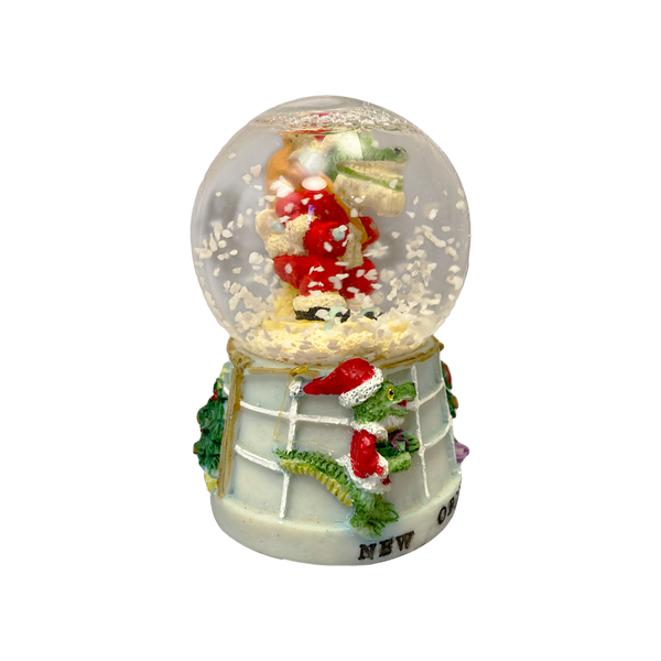 Mini Snow Globe w/ Santa Gator