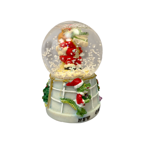 Mini Snow Globe w/ Santa Gator