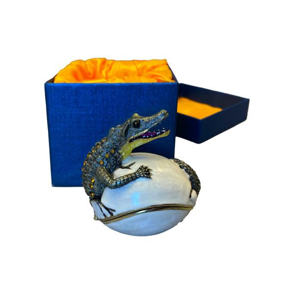 Alligator Egg Jewelry Box w/Hatching