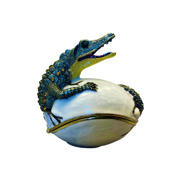 Alligator Egg Jewelry Box w/Hatching