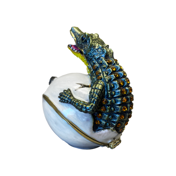 Alligator Egg Jewelry Box w/Hatching