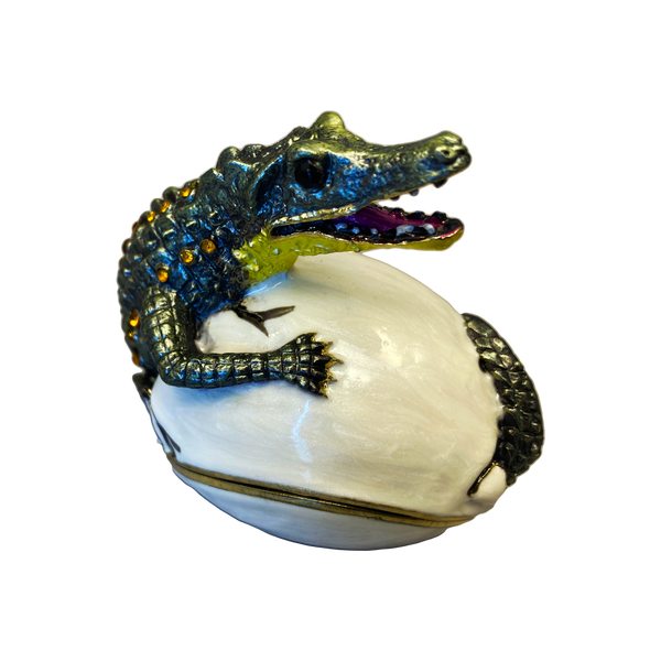 Alligator Egg Jewelry Box w/Hatching