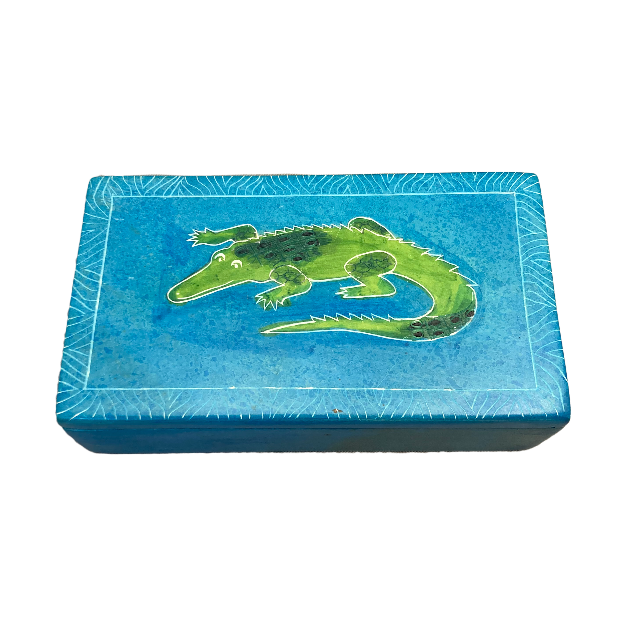 Hand-carved Soapstone Box Large (3"x5")