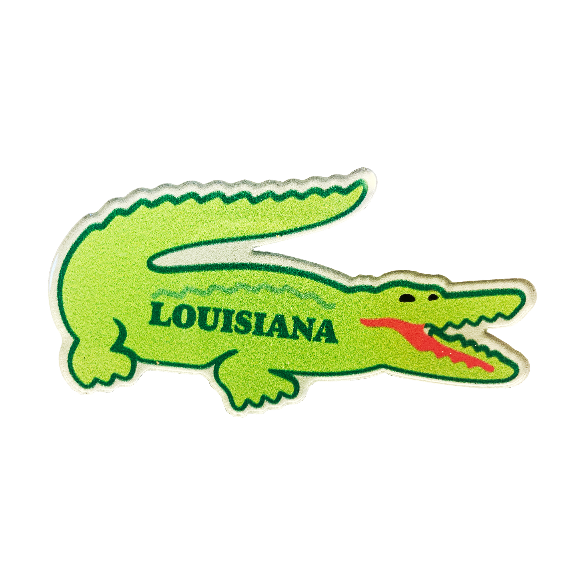 Louisiana Acrylic Alligator Magnet