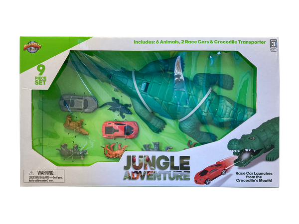 How could it be any better?? Large Croc spits cars out, with a Lion, Tiger, Bear, and another Crocodile! Great Set!