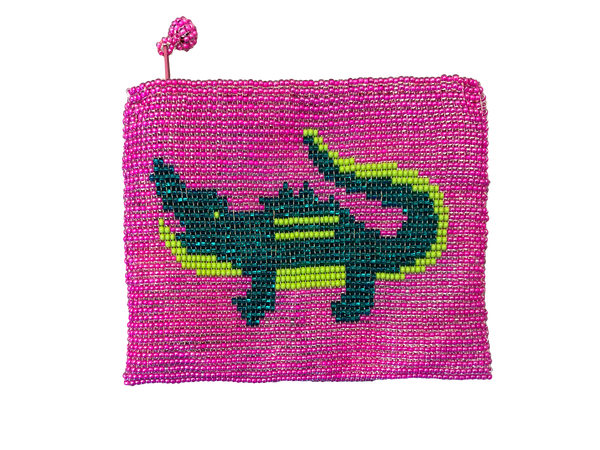 NEW! Sparkly Beaded Alligator Coin Purses