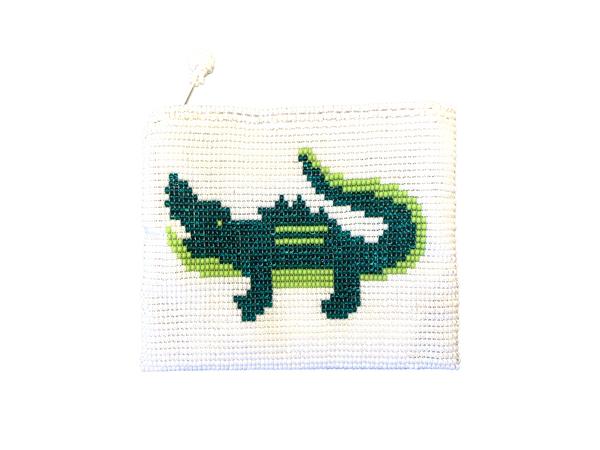 NEW! Sparkly Beaded Alligator Coin Purses