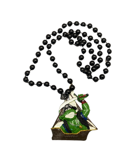 Pirate Gator Medallion Mardi Gras Beads