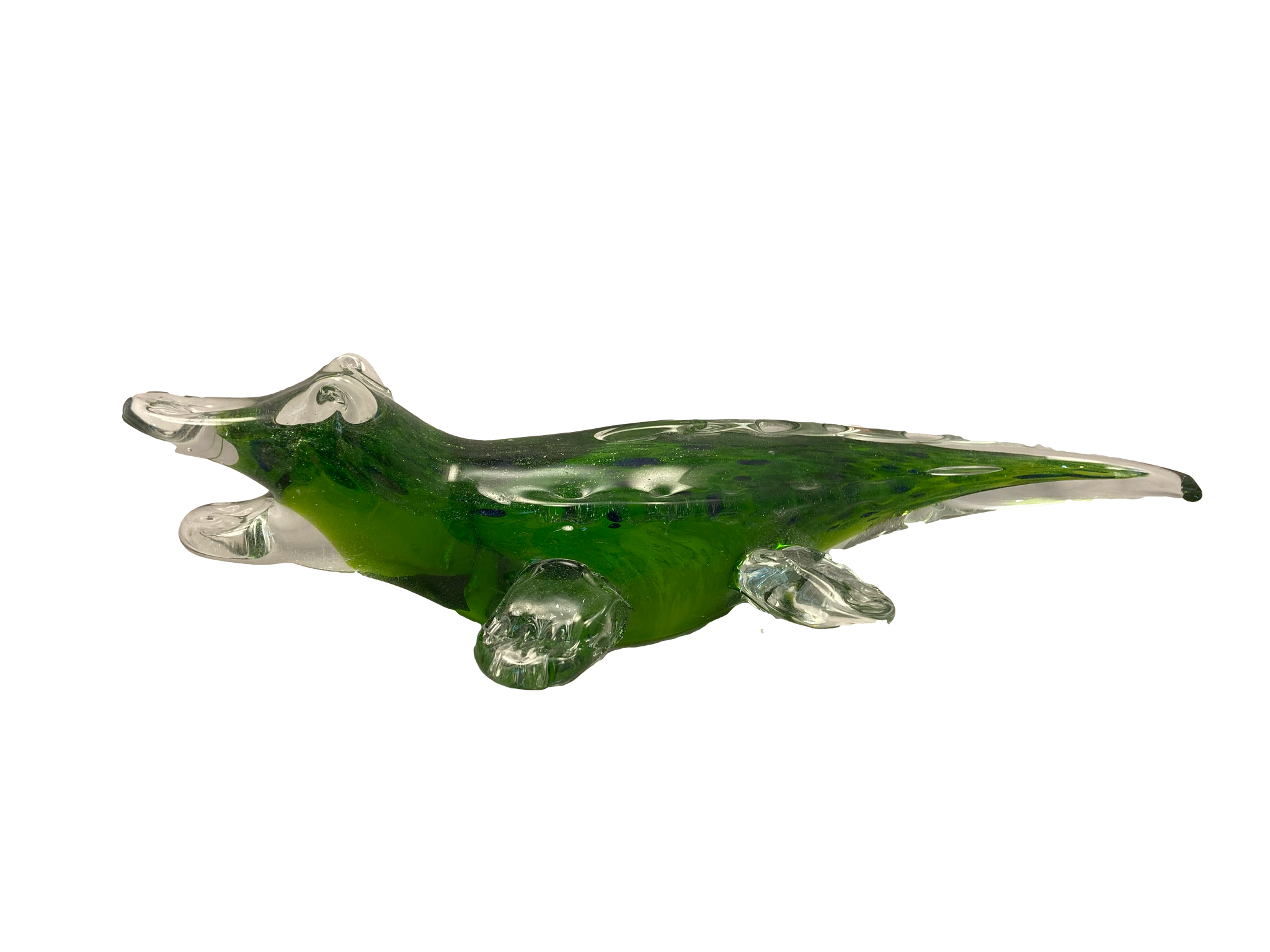 9 1/2” Art Glass Alligator Figurine